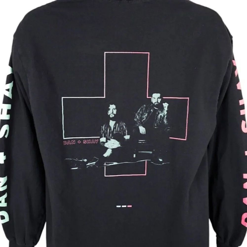 Dan + Shay T Shirt Mens Size Large Black Country Pop Music Duo